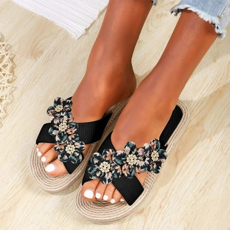 uikmnh Women Shoes Flat Floral Flower Slippers Floral Beach Slippers Slip On Fashion Slippers Flat Open Toe Summer Casual Fashion Sandals Beach Slippers Black 8.5
uikmnh Women Shoes Flat Floral Flower Slippers Floral Beach Slippers Slip On Fashion Slippers Flat Open Toe Summer Casual Fashion Sandals Beach Slippers Black 8.5