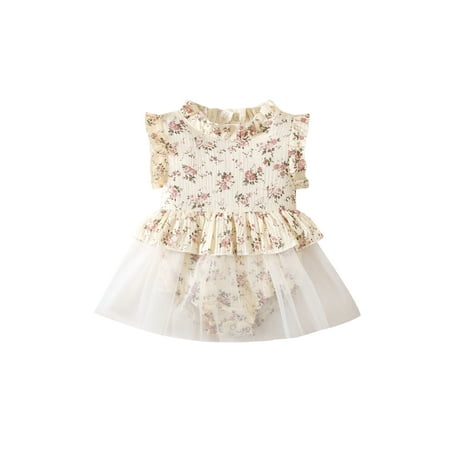 Genuiskids Infant Baby Girls Summer Tulle Romper Toddler Sleeveless O Neck Button Ruffle Floral Playsuit 3-24M
Genuiskids Infant Baby Girls Summer Tulle Romper Toddler Sleeveless O Neck Button Ruffle Floral Playsuit 3-24M
