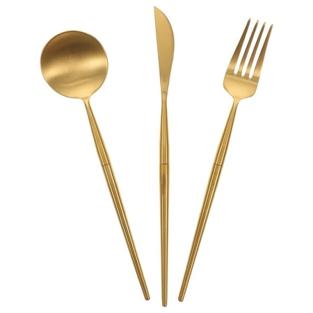 1 Set Stainless Steel Flatware Camping Fork Cutter Spoon Portable Camping Flatware Steak Tableware