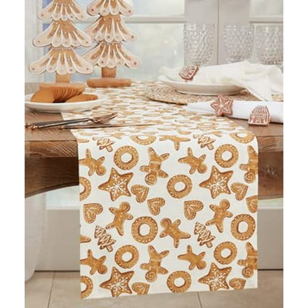 Fennco Styles Holiday Gingerbread Print Cotton Table Runner 14 W X 72 L - Brown Festive Table Cover for Home Christmas Décor Banquet Family Gathering and Special Events
Fennco Styles Holiday Gingerbread Print Cotton Table Runner 14 W X 72 L - Brown Festive Table Cover for Home Christmas Décor Banquet Family Gathering and Special Events