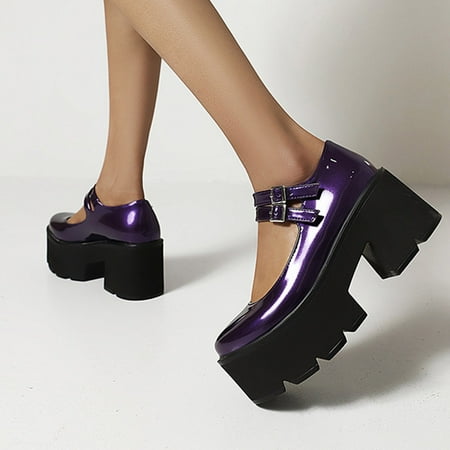 Women Leather Shoes British Style Belt Buckle Student Wearable Casual Thick High Heels Solid Color Ankle Strap Round Toe Sandals
Women Leather Shoes British Style Belt Buckle Student Wearable Casual Thick High Heels Solid Color Ankle Strap Round Toe Sandals