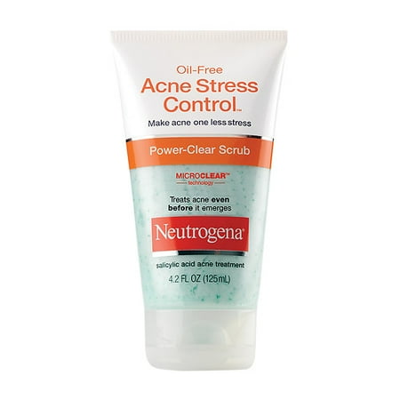 Neutrogena Oil Free Acne Clear Scrub, Stress Control - 4.2 Oz