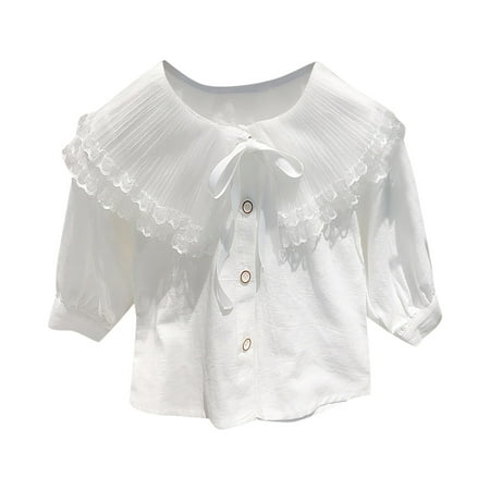 Romper for Kids Summer Shirt Lace Collar Plain Top Casual Louting Seaside Holiday For 1 To 6 Years Tea Party 6 Month Baby Clothes
Romper for Kids Summer Shirt Lace Collar Plain Top Casual Louting Seaside Holiday For 1 To 6 Years Tea Party 6 Month Baby Clothes