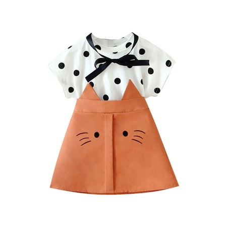Toddler Girls Small And Medium Summer Small And Medium Loose Tie Polka Dot Cat Skirt Summer Flying Sleeve Tops Outfit Sets
Toddler Girls Small And Medium Summer Small And Medium Loose Tie Polka Dot Cat Skirt Summer Flying Sleeve Tops Outfit Sets