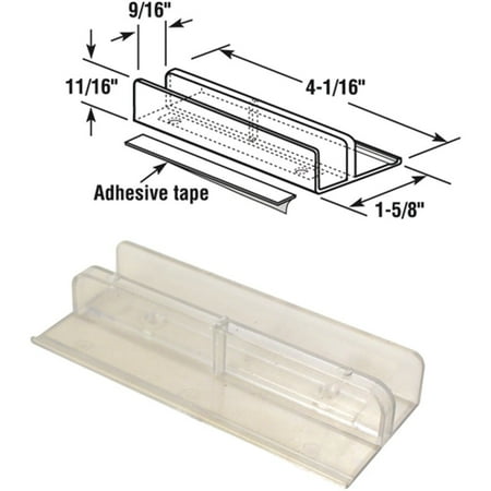 1PK Prime-Line Closet Finger Door Pull Bottom Sliding Shower Door Guide