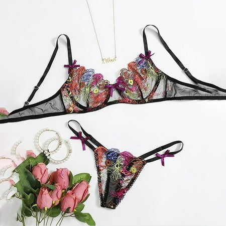 Women s Lingerie Set Chemise Underwear Bra and Panty Set 2 Piece Mesh Embroidery Babydoll
Women s Lingerie Set Chemise Underwear Bra and Panty Set 2 Piece Mesh Embroidery Babydoll