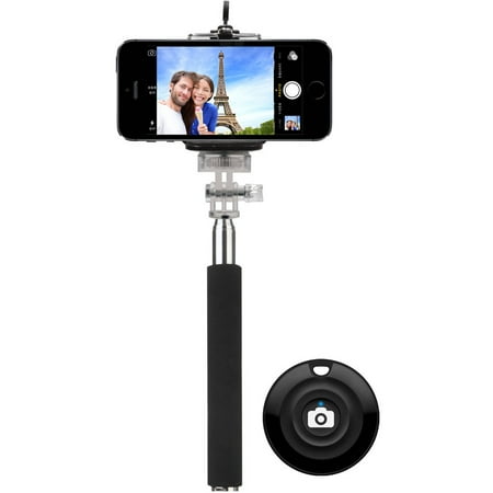 Emio Selfie Stick Bundle with Bluetooth Remote