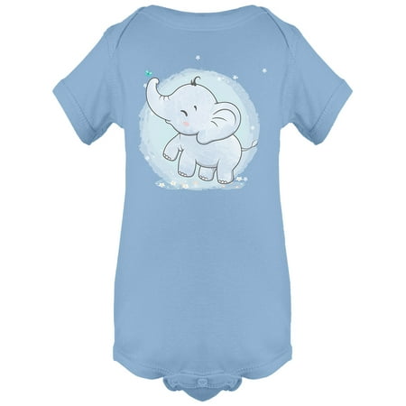 Cute Baby Elephant Playing Bodysuit Infant -Image by Shutterstock 6 Months