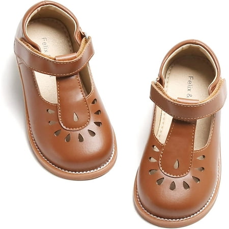 QWZNDZGR Toddler Little Girl Mary Jane Dress Shoes - Ballet Flats for Girl Party School Shoes