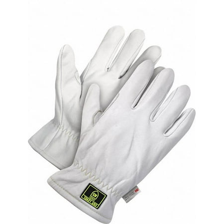 Bdg Leather Gloves Goatskin White M PR 20-9-1871-L