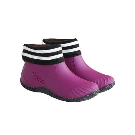 Sanviglor Women s Garden Shoe Waterproof Work Shoes Round Top Rain Boots Outdoor Comfortable Nonslip Lightweight Slip On Purple-1 6
Sanviglor Women s Garden Shoe Waterproof Work Shoes Round Top Rain Boots Outdoor Comfortable Nonslip Lightweight Slip On Purple-1 6
