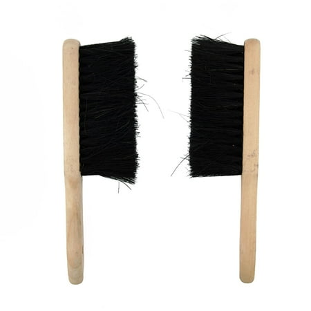 28cm Wooden Handle Shape Brush Head Fireplace Fire Hearth Fireside Brush 2pcs