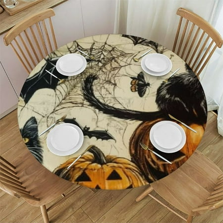 Autua Cute Cat Round Tablecloth 100% Polyester Fiber Stain-Resistant Indoor Outdoor Fitted Halloween Party Table Cover 54 -58
Autua Cute Cat Round Tablecloth 100% Polyester Fiber Stain-Resistant Indoor Outdoor Fitted Halloween Party Table Cover 54 -58