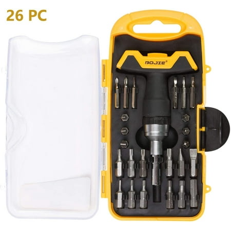 Screwdriver Set 26 PCS Professional Multi-Purpose Tool Screwdriver Bit Kit Socket with Portable Box Household Repair Tool Extension Kit Yellow
Screwdriver Set 26 PCS Professional Multi-Purpose Tool Screwdriver Bit Kit Socket with Portable Box Household Repair Tool Extension Kit Yellow