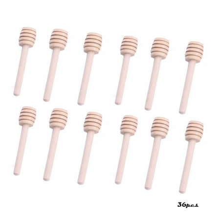TOYFUNNY Mini Wood Honey Sticks Honey Stirrer Honey Wand for Honey Jar Dispense