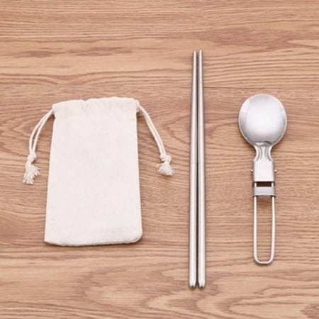 Reusable Flatware Sets Stainless Steel Foldable Camping Spoon Fork Chopsticks Flatware Utensil Set with Bag
Reusable Flatware Sets Stainless Steel Foldable Camping Spoon Fork Chopsticks Flatware Utensil Set with Bag
