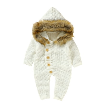 TUOBARR Infant Baby Boys Girls Winter Keep Warm Knit Hoodie Romper Sweater Jumpsuit White (3-18Months)
TUOBARR Infant Baby Boys Girls Winter Keep Warm Knit Hoodie Romper Sweater Jumpsuit White (3-18Months)