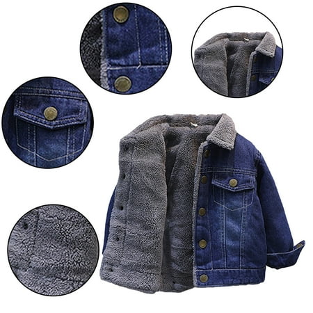 KYAIGUO 1-8y Baby Boys Denim Jacket Padded Warm Outerwear Coat for Kids Baby Fashion Long Sleeve Thick Jacket
KYAIGUO 1-8y Baby Boys Denim Jacket Padded Warm Outerwear Coat for Kids Baby Fashion Long Sleeve Thick Jacket
