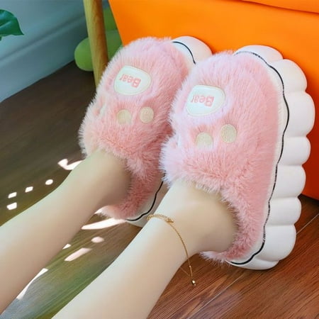 QWZNDZGR Cat Paw Cuddly Slippers Girls Pink Home Shoes Womens Platform Slippers Female Cozi Slides Fuzzy Slippers Pantoufles Femme Hiver
QWZNDZGR Cat Paw Cuddly Slippers Girls Pink Home Shoes Womens Platform Slippers Female Cozi Slides Fuzzy Slippers Pantoufles Femme Hiver