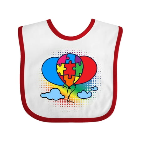 Inktastic Autism Awareness Puzzle Ribbon Balloon Gift Baby Girl Bib