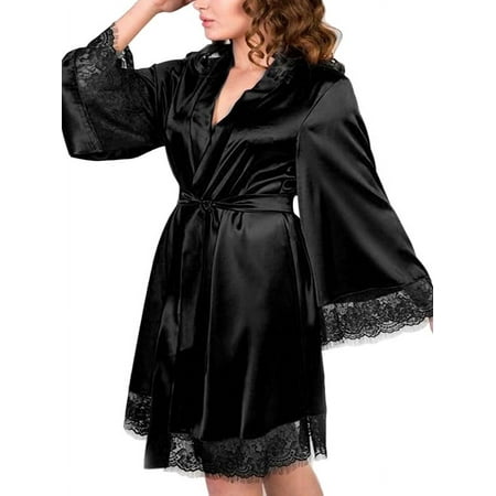 Enjiwell Women Sexy Satin Silk Sleepwear Lace Long Bride Kimono Bathrobe Night Dress Gown
Enjiwell Women Sexy Satin Silk Sleepwear Lace Long Bride Kimono Bathrobe Night Dress Gown