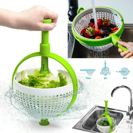 Austok Salad Spinner Easy One-Handed Pump Compact Storage for Washing Cleaning and Drying Greens Vegetables Fruits
Austok Salad Spinner Easy One-Handed Pump Compact Storage for Washing Cleaning and Drying Greens Vegetables Fruits