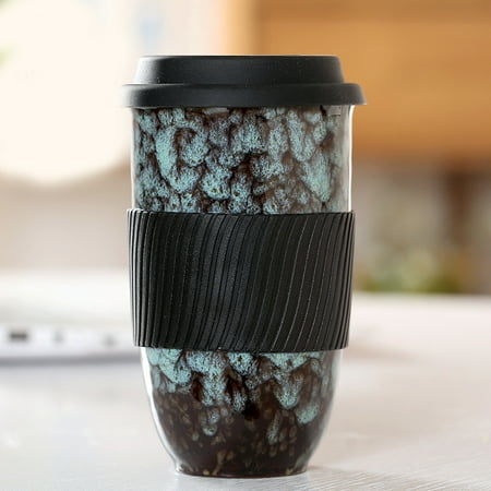 KongLyle Ceramic Mug with Silicon Lid and Sleeve Large Portable Reusable Convenient and Uniquely Style for Daily Life(Cyan)
KongLyle Ceramic Mug with Silicon Lid and Sleeve Large Portable Reusable Convenient and Uniquely Style for Daily Life(Cyan)