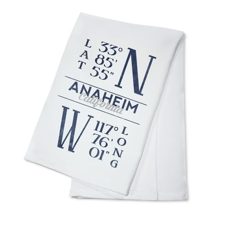 Anaheim California Latitude and Longitude (Blue) (100% Cotton Tea Towel Decorative Hand Towel Kitchen and Home)
Anaheim California Latitude and Longitude (Blue) (100% Cotton Tea Towel Decorative Hand Towel Kitchen and Home)