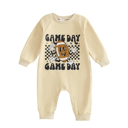 Infant Baby Boys Girls Football Season Jumpsuit Watch Football with Daddy Funny Romper Playsuit Sweatshirt
Infant Baby Boys Girls Football Season Jumpsuit Watch Football with Daddy Funny Romper Playsuit Sweatshirt