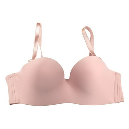 Womens Bras Thin 1/2 Half Cup Gathered Invisible Bra(75-85B)