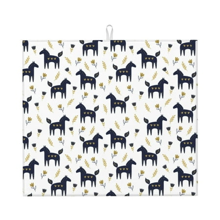 Bohemian Cute Horse Flower Dish Drying Mat Microfiber Dish Drying Mats for Kitchen Counter Super Absorbent Dish Drying Pad Rack Mat Easy Clean Dish Drying Mat 16 x18
Bohemian Cute Horse Flower Dish Drying Mat Microfiber Dish Drying Mats for Kitchen Counter Super Absorbent Dish Drying Pad Rack Mat Easy Clean Dish Drying Mat 16 x18