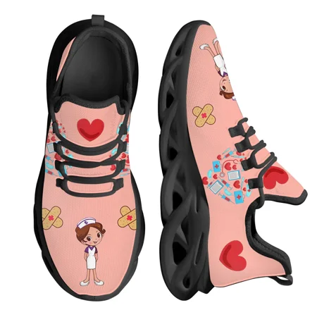 Women Shoes Breathable Fashion Mesh Swing Shoes Cute Nurse Girl Pattern Outdoor Cushion Sneakers for Hospital Worker
Women Shoes Breathable Fashion Mesh Swing Shoes Cute Nurse Girl Pattern Outdoor Cushion Sneakers for Hospital Worker