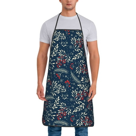 Aprons for Men Women - Merry Christmas Winter Leaves Cooking Kitchen Apron Chef Apron Waterproof Apron for Painting Pottery Baking BBQ Gardening Salon Gift For women Men
Aprons for Men Women - Merry Christmas Winter Leaves Cooking Kitchen Apron Chef Apron Waterproof Apron for Painting Pottery Baking BBQ Gardening Salon Gift For women Men