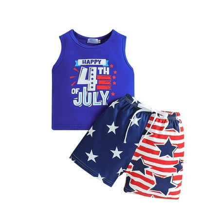 Kid Toddler Boys Outfits Summer Independence Day 4Th Of July Printed Undershirt Stripes Color Blocking Shorts 2 Piece Baby Boys Summer Clothing Sets Size E Blue
Kid Toddler Boys Outfits Summer Independence Day 4Th Of July Printed Undershirt Stripes Color Blocking Shorts 2 Piece Baby Boys Summer Clothing Sets Size E Blue