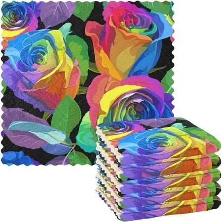Rainbow Roses Flower Kitchen Towels Dish Clothes for Drying Dishes Cleaning Washing Super Soft & Absorbent Nonstick Oil 11x11 Inch Set of 6
Rainbow Roses Flower Kitchen Towels Dish Clothes for Drying Dishes Cleaning Washing Super Soft & Absorbent Nonstick Oil 11x11 Inch Set of 6