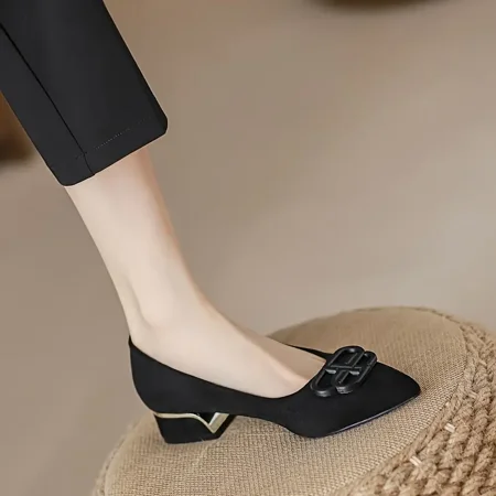 Women‘s Chunky Heel Slip On Shoes Black Low Heel Fashion Pointed Toe Shoes Women‘s Footwear
Women‘s Chunky Heel Slip On Shoes Black Low Heel Fashion Pointed Toe Shoes Women‘s Footwear