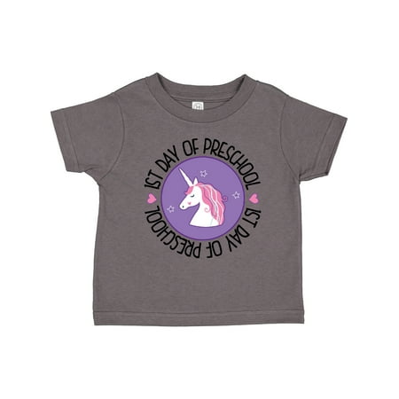 Inktastic First Day of Preschool Girl Unicorn Gift Toddler Toddler Girl T-Shirt