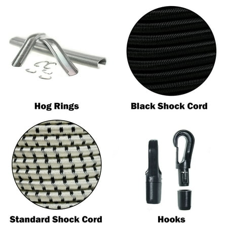 PARACORD PLANET 1/4 and 1/8 Elastic Cord – 50 Foot Crafting Cord Spools – 4 Hooks Included – Black or Standard Colored 
PARACORD PLANET 1/4 and 1/8 Elastic Cord – 50 Foot Crafting Cord Spools – 4 Hooks Included – Black or Standard Colored