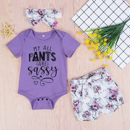 Maxcozy 3PCS Newborn Baby Girls Outfit Tops Romper + Sassy Shorts Set Infant Clothes
Maxcozy 3PCS Newborn Baby Girls Outfit Tops Romper + Sassy Shorts Set Infant Clothes