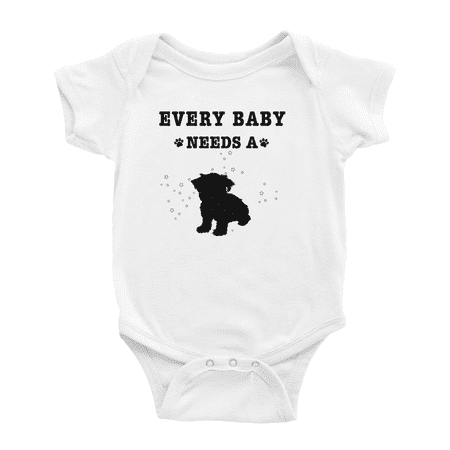 Every Baby Needs A Morkie Dog Funny Baby Bodysuit