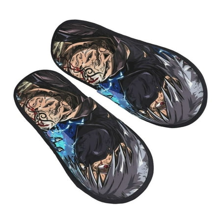 Naruto Hatake Kakashi Mens Clog Furry Slippers Indoor House Shoes