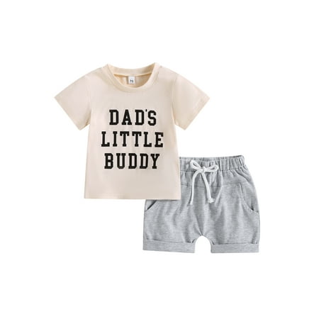 Mama s Little Buddy 2Pcs Baby Boy Outfits Short Sleeve Letter Print T-Shirt + Pocket Shorts Summer Clothes Set
Mama s Little Buddy 2Pcs Baby Boy Outfits Short Sleeve Letter Print T-Shirt + Pocket Shorts Summer Clothes Set