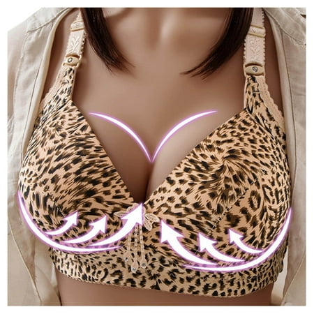 Clearance Bras for Women Women Leopard-Print Front Buckles Underwear No Steel Ring Close Bra
Clearance Bras for Women Women Leopard-Print Front Buckles Underwear No Steel Ring Close Bra