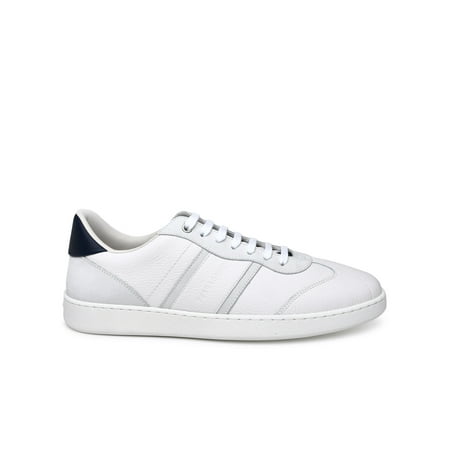 Salvatore Ferragamo Man White Leather Sneakers