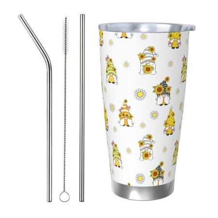 Salouo Gnome With Sunflower Print 20oz Tumbler with Lid Stainless Steel Vacuum Insulated Tumbler Durable Insulated Coffee Mug Thermal Cup with Splash Proof Sliding Lid-Straw Three-piece Set
Salouo Gnome With Sunflower Print 20oz Tumbler with Lid Stainless Steel Vacuum Insulated Tumbler Durable Insulated Coffee Mug Thermal Cup with Splash Proof Sliding Lid-Straw Three-piece Set