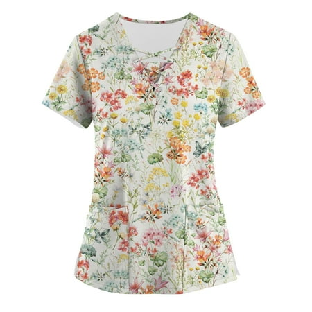 YDKZYMD Short Sleeve Scrub Tops Women Plus Size Short Sleeve with Two Pocket V Neck Summer Cute Graphic Workwear for Women Pink 3XL
YDKZYMD Short Sleeve Scrub Tops Women Plus Size Short Sleeve with Two Pocket V Neck Summer Cute Graphic Workwear for Women Pink 3XL