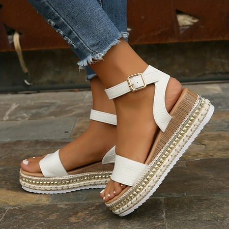 MNGHNKJ Women‘s Platform Wedge Sandals Open Toe Ankle Buckle Strap Espadrilles Shoes Casual Outdoor Sandals
MNGHNKJ Women‘s Platform Wedge Sandals Open Toe Ankle Buckle Strap Espadrilles Shoes Casual Outdoor Sandals