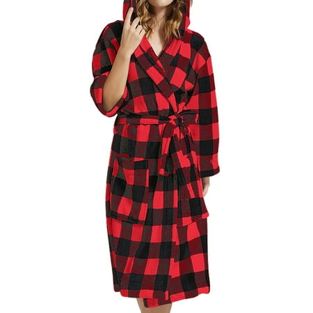 NEGJ Women Hooded Fleece Bathrobe Lightweight Warm Plush Long Flannel Sleepwear Fleece Hooded Bathrobe Plush Long Robe
NEGJ Women Hooded Fleece Bathrobe Lightweight Warm Plush Long Flannel Sleepwear Fleece Hooded Bathrobe Plush Long Robe