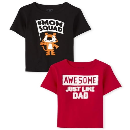 The Children s Place Baby Toddler Boys Short Sleeve Graphic T-Shirts 2 Pack Mom Squad/Like Dad 18-24 Months
The Children s Place Baby Toddler Boys Short Sleeve Graphic T-Shirts 2 Pack Mom Squad/Like Dad 18-24 Months