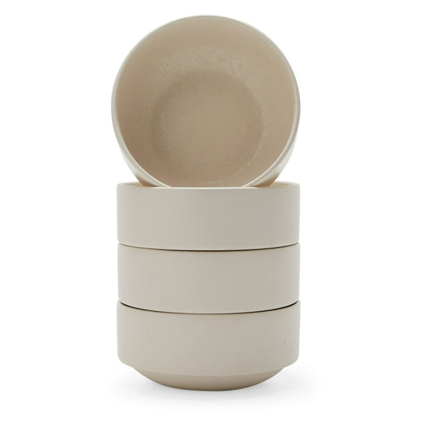 MoDRN Scandinavian 4 Piece Bowl Set, Bleached Sand
